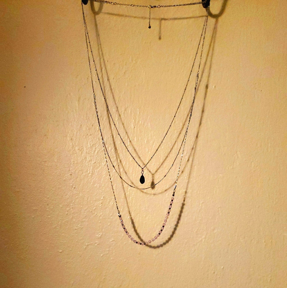 Lauren Conrad Silver Tone Multistrand Necklace